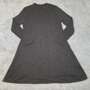 POTTER'S POT Women's Long Sleeved Dress Stretch A-Line Flare Knit Pullover LARGE